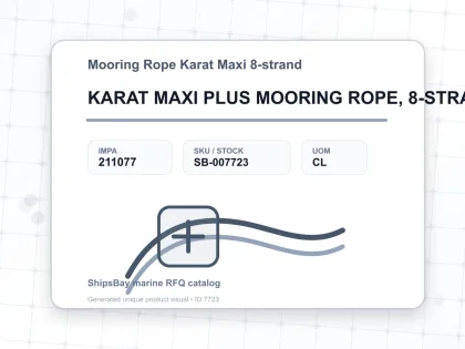 KARAT MAXI PLUS MOORING ROPE, 8-STRAND 8"CIRX220MTR - Mooring Rope Karat Maxi 8-strand - IMPA 211077 - UOM CL