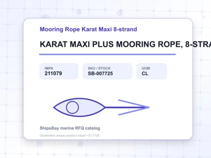 KARAT MAXI PLUS MOORING ROPE, 8-STRAND 9"CIRX220MTR - Mooring Rope Karat Maxi 8-strand - IMPA 211079 - UOM CL