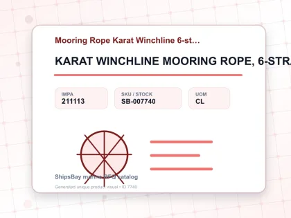 KARAT WINCHLINE MOORING ROPE, 6-STRAND 6"CIRX220MTR - Mooring Rope Karat Winchline 6-strand - IMPA 211113 - UOM CL