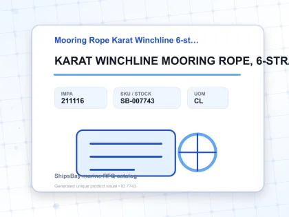 KARAT WINCHLINE MOORING ROPE, 6-STRAND 7-1/2"CIRX220MTR - Mooring Rope Karat Winchline 6-strand - IMPA 211116 - UOM CL