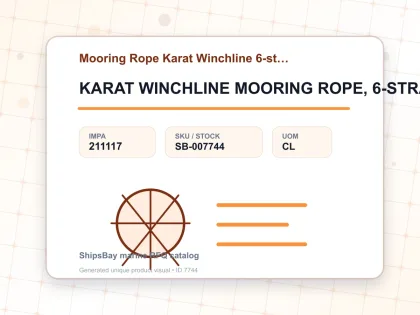 KARAT WINCHLINE MOORING ROPE, 6-STRAND 8"CIRX220MTR - Mooring Rope Karat Winchline 6-strand - IMPA 211117 - UOM CL