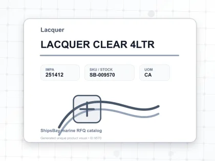 LACQUER CLEAR 4LTR - Lacquer - IMPA 251412 - UOM CA