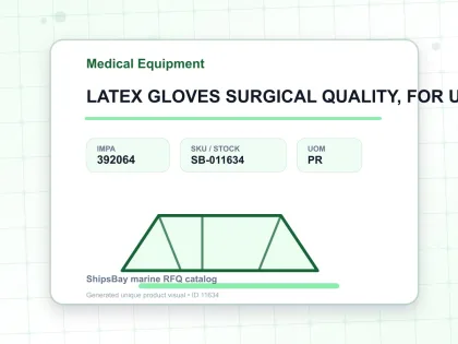 LATEX GLOVES SURGICAL QUALITY, FOR U.K. SHIPS - Medical Equipment - IMPA 392064 - UOM PR