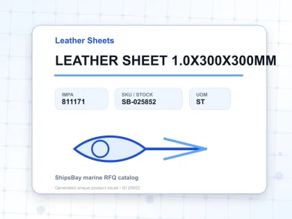 LEATHER SHEET 1.0X300X300MM - Leather Sheets - IMPA 811171 - UOM ST