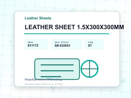LEATHER SHEET 1.5X300X300MM - Leather Sheets - IMPA 811172 - UOM ST