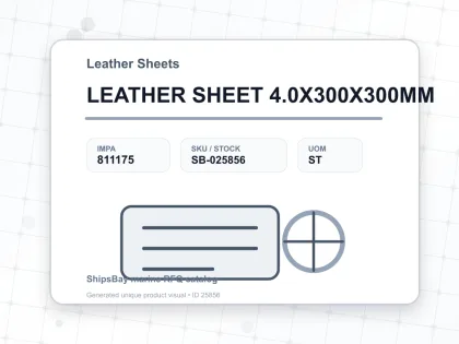 LEATHER SHEET 4.0X300X300MM - Leather Sheets - IMPA 811175 - UOM ST