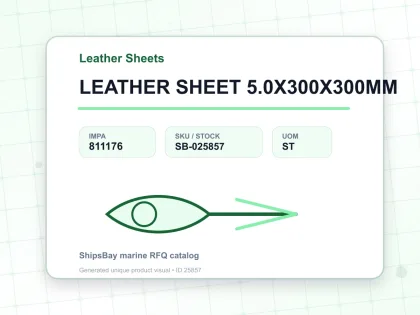 LEATHER SHEET 5.0X300X300MM - Leather Sheets - IMPA 811176 - UOM ST