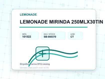 LEMONADE MIRINDA 250MLX30TIN - LEMONADE - IMPA 101522 - UOM CT