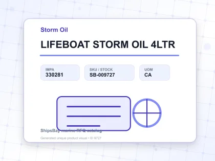 LIFEBOAT STORM OIL 4LTR - Storm Oil - IMPA 330281 - UOM CA
