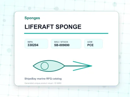 LIFERAFT SPONGE - Sponges - IMPA 330204 - UOM PCE