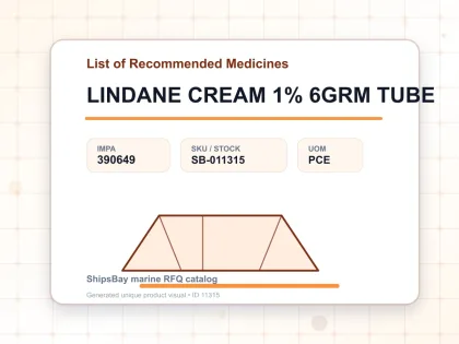 LINDANE CREAM 1% 6GRM TUBE - List of Recommended Medicines - IMPA 390649 - UOM PCE