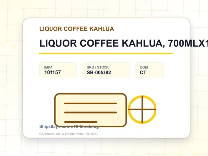 LIQUOR COFFEE KAHLUA, 700MLX12BTL - LIQUOR COFFEE KAHLUA - IMPA 101157 - UOM CT