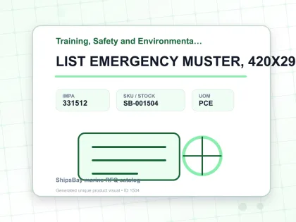 LIST EMERGENCY MUSTER, 420X297MM - Training, Safety and Environmental Posters - IMPA 331512 - UOM PCE