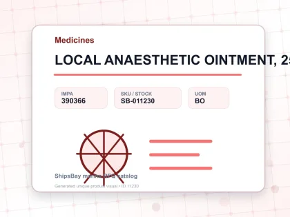 LOCAL ANAESTHETIC OINTMENT, 25GRM - Medicines - IMPA 390366 - UOM BO