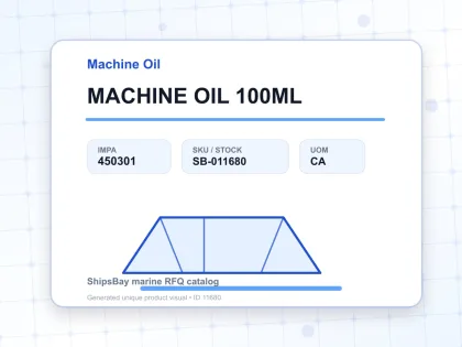 MACHINE OIL 100ML - Machine Oil - IMPA 450301 - UOM CA
