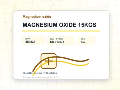 MAGNESIUM OXIDE 15KGS - Magnesium oxide - IMPA 550931 - UOM BG