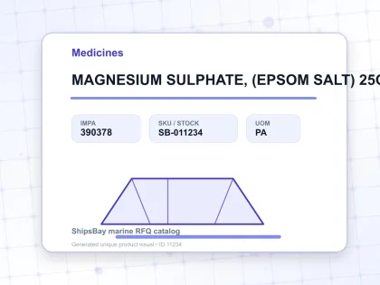 MAGNESIUM SULPHATE, (EPSOM SALT) 25GRM - Medicines - IMPA 390378 - UOM PA