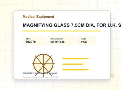 MAGNIFYING GLASS 7.5CM DIA, FOR U.K. SHIPS - Medical Equipment - IMPA 392070 - UOM PCE