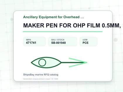 MAKER PEN FOR OHP FILM 0.5MM, BLACK - Ancillary Equipment for Overhead Projector - IMPA 471741 - UOM PCE