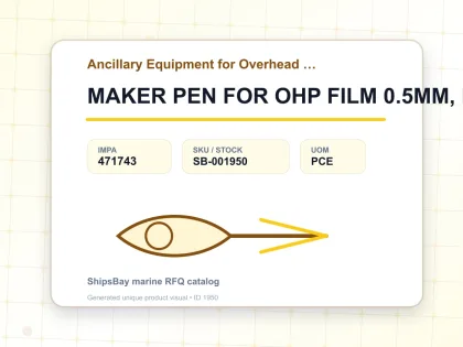 MAKER PEN FOR OHP FILM 0.5MM, BLUE - Ancillary Equipment for Overhead Projector - IMPA 471743 - UOM PCE