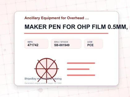 MAKER PEN FOR OHP FILM 0.5MM, RED - Ancillary Equipment for Overhead Projector - IMPA 471742 - UOM PCE