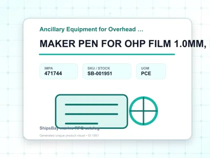 MAKER PEN FOR OHP FILM 1.0MM, BLACK - Ancillary Equipment for Overhead Projector - IMPA 471744 - UOM PCE