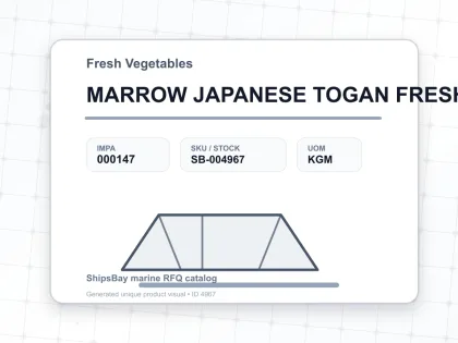 MARROW JAPANESE TOGAN FRESH - Fresh Vegetables - IMPA 000147 - UOM KGM