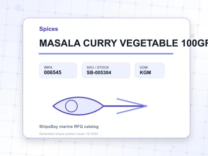 MASALA CURRY VEGETABLE 100GRM - Spices - IMPA 006545 - UOM KGM