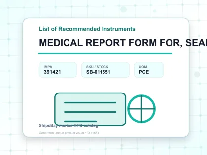 MEDICAL REPORT FORM FOR, SEAFARERS - List of Recommended Instruments - IMPA 391421 - UOM PCE
