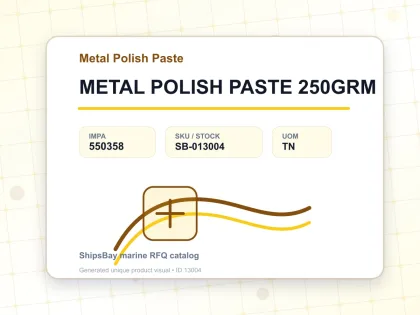 METAL POLISH PASTE 250GRM - Metal Polish Paste - IMPA 550358 - UOM TN