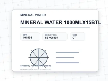 MINERAL WATER 1000MLX15BTL - MINERAL WATER - IMPA 101574 - UOM CT