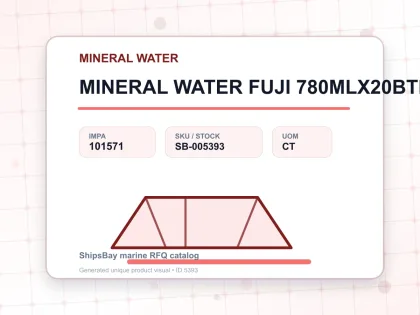 MINERAL WATER FUJI 780MLX20BTL - MINERAL WATER - IMPA 101571 - UOM CT