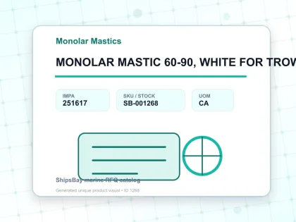 MONOLAR MASTIC 60-90, WHITE FOR TROWEL 20KG - Monolar Mastics - IMPA 251617 - UOM CA