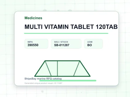MULTI VITAMIN TABLET 120TAB - Medicines - IMPA 390550 - UOM BO