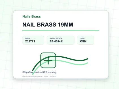 NAIL BRASS 19MM - Nails Brass - IMPA 232771 - UOM KGM