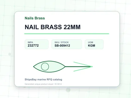 NAIL BRASS 22MM - Nails Brass - IMPA 232772 - UOM KGM