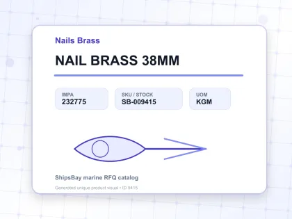 NAIL BRASS 38MM - Nails Brass - IMPA 232775 - UOM KGM