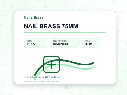 NAIL BRASS 75MM - Nails Brass - IMPA 232778 - UOM KGM