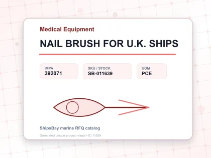 NAIL BRUSH FOR U.K. SHIPS - Medical Equipment - IMPA 392071 - UOM PCE
