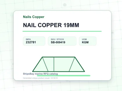 NAIL COPPER 19MM - Nails Copper - IMPA 232781 - UOM KGM