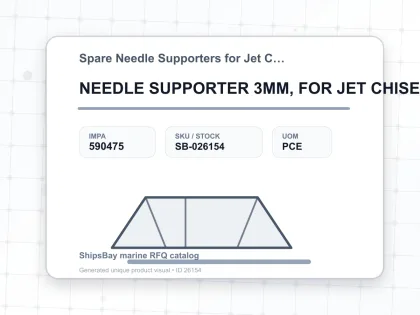NEEDLE SUPPORTER 3MM, FOR JET CHISEL JT-20 - Spare Needle Supporters for Jet Chisel - IMPA 590475 - UOM PCE