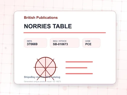 NORRIES TABLE - British Publications - IMPA 370669 - UOM PCE