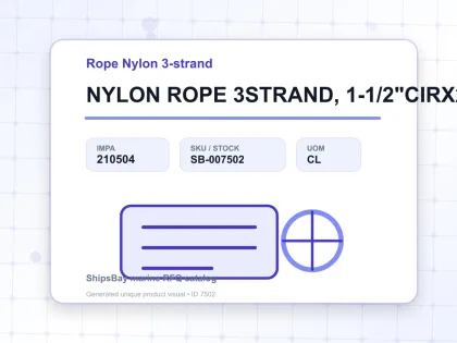 NYLON ROPE 3STRAND, 1-1/2"CIRX200MTR - Rope Nylon 3-strand - IMPA 210504 - UOM CL