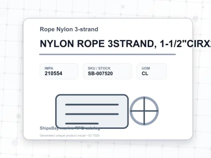 NYLON ROPE 3STRAND, 1-1/2"CIRX220MTR - Rope Nylon 3-strand - IMPA 210554 - UOM CL
