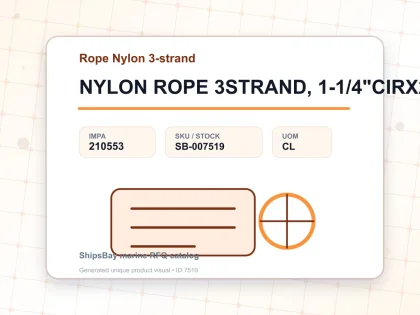 NYLON ROPE 3STRAND, 1-1/4"CIRX220MTR - Rope Nylon 3-strand - IMPA 210553 - UOM CL