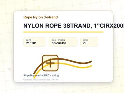 NYLON ROPE 3STRAND, 1"CIRX200MTR - Rope Nylon 3-strand - IMPA 210501 - UOM CL