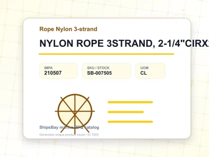 NYLON ROPE 3STRAND, 2-1/4"CIRX200MTR - Rope Nylon 3-strand - IMPA 210507 - UOM CL