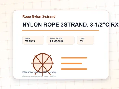 NYLON ROPE 3STRAND, 3-1/2"CIRX200MTR - Rope Nylon 3-strand - IMPA 210512 - UOM CL