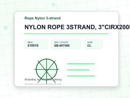 NYLON ROPE 3STRAND, 3"CIRX200MTR - Rope Nylon 3-strand - IMPA 210510 - UOM CL