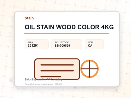 OIL STAIN WOOD COLOR 4KG - Stain - IMPA 251291 - UOM CA